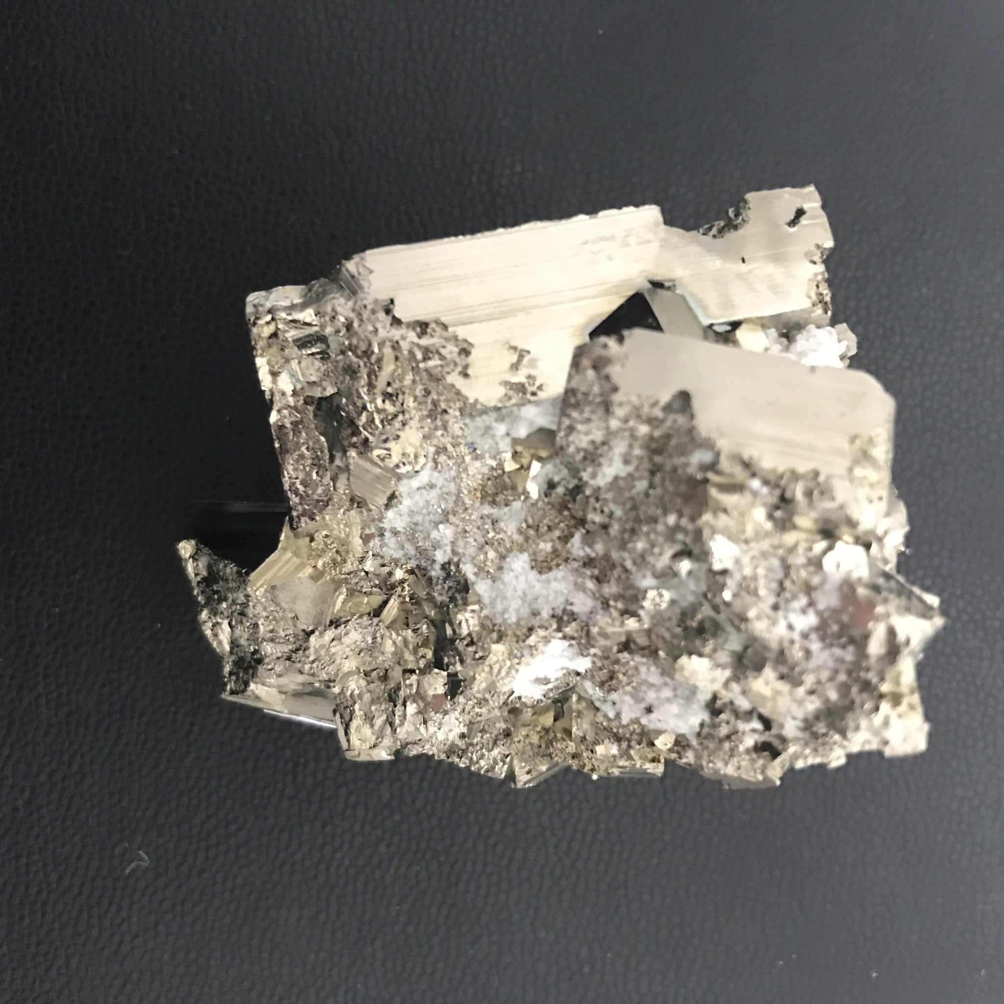 peruvian pyrite cluster with quartz | #118