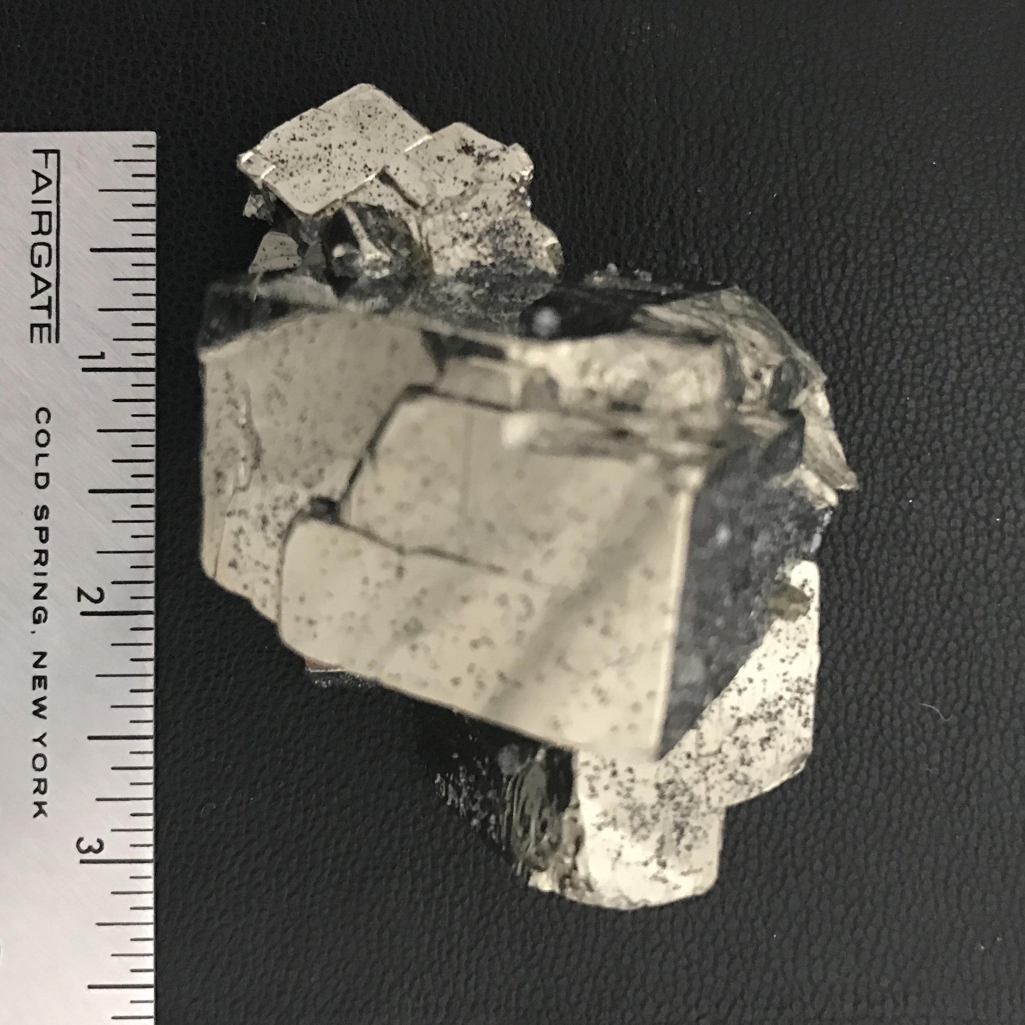 peruvian pyrite cluster with flecks of black quartz | #121