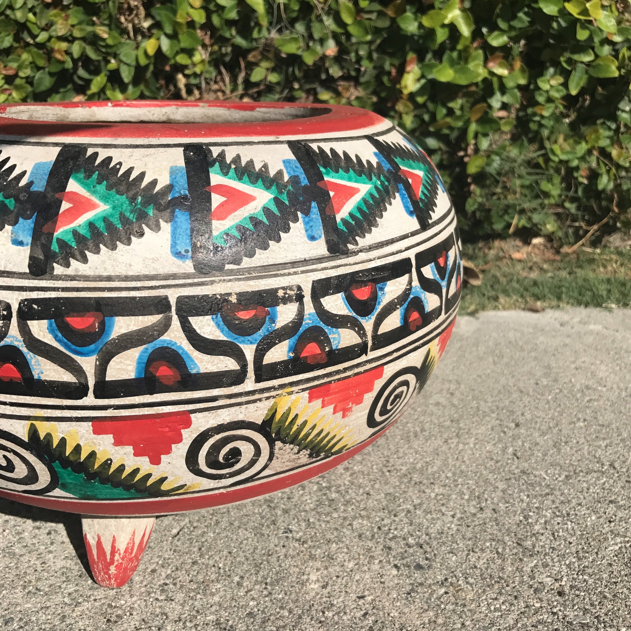 hand painted southwest pot