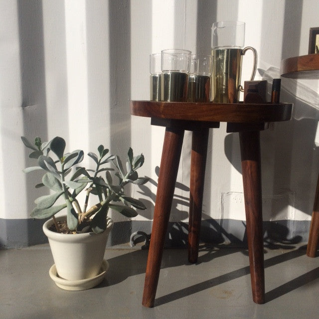 small wooden nesting table
